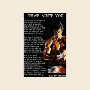 Rocky Balboa Movie Quote That Aint You Graphic Print Wall Art - POSTER_ 165